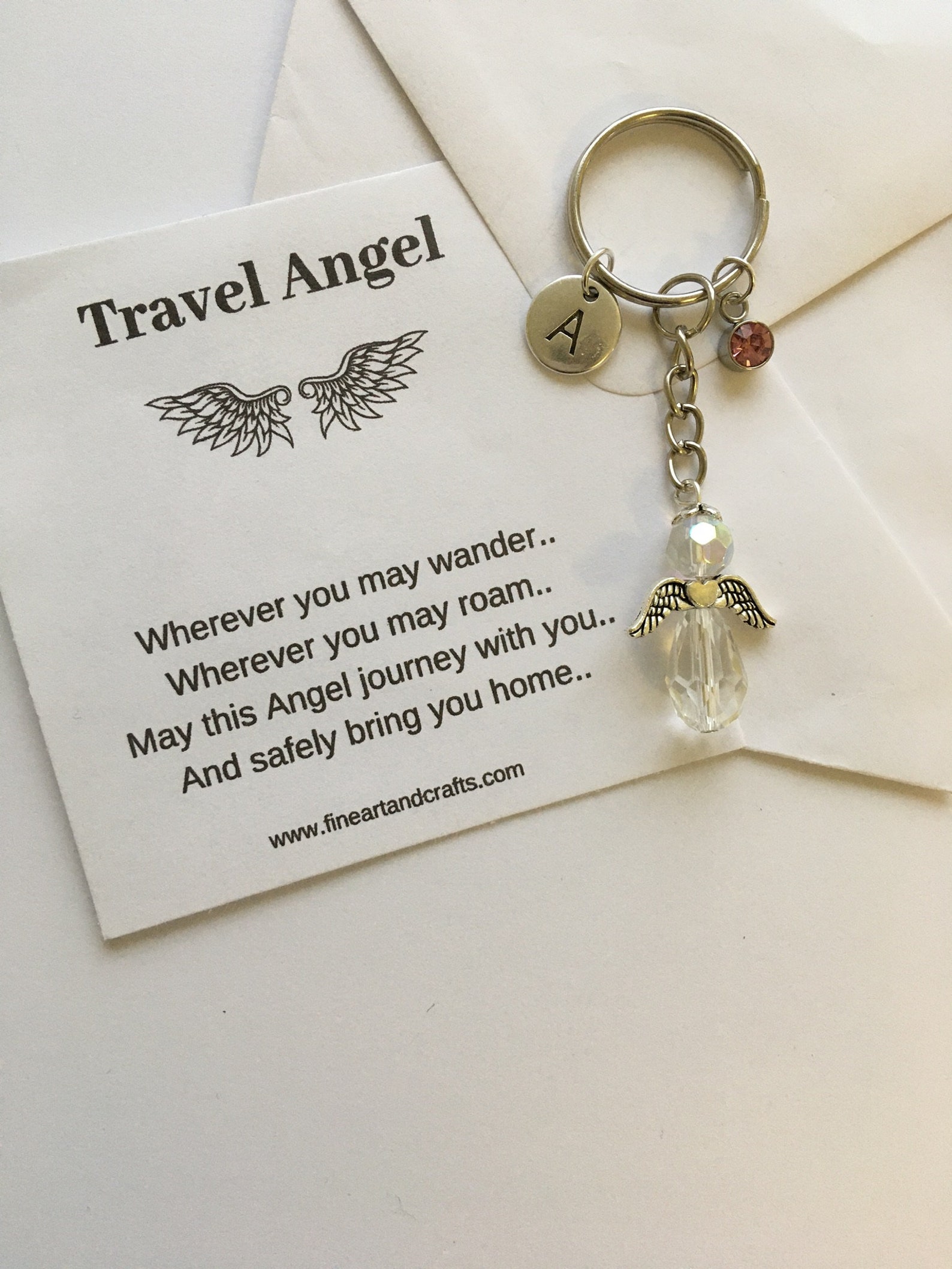Guardian Angel Keychain, Angel Key Ring Gift, Protection Angel, Travel ...