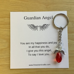 Abaodam 40 Pcs Angel Keychain Angel Charms Angel Dangle Charms for  Keychains Guardian Angel Key Ring Angel Charm Key Rings Baptism Favors for  Guests