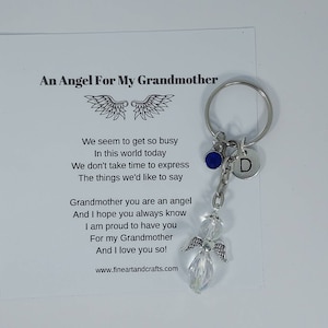 grandmother gift, guardian angel gift, protection angel, bag charm, key ring, grandma gift idea