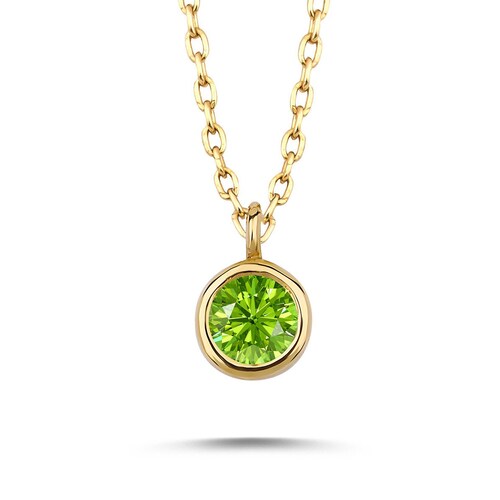 Peridot Necklace in 14K/18K Gold shops / Peridot Stone Necklace / August Birthstone Necklace