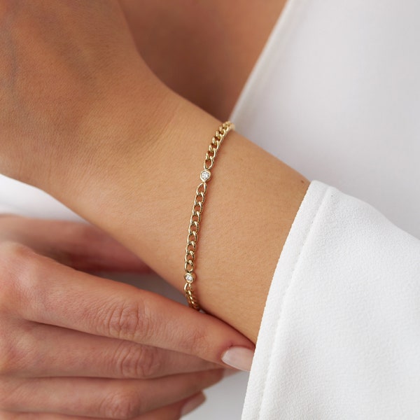 Diamond Bracelet Etsy