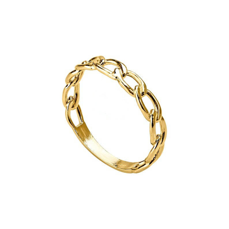 Goldring / 14K Solid Gold Kettenring / 14K minimalistischer Etsy.de