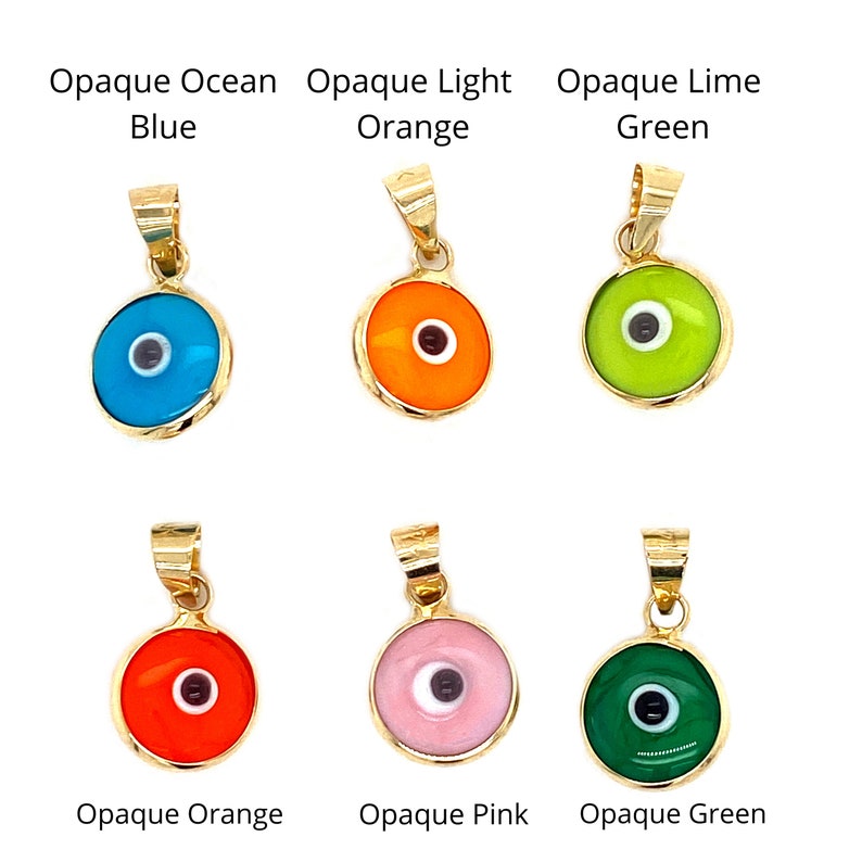 Evil Eye Pendant 14k Solid Gold Tiny Evil Eye Pendant Etsy