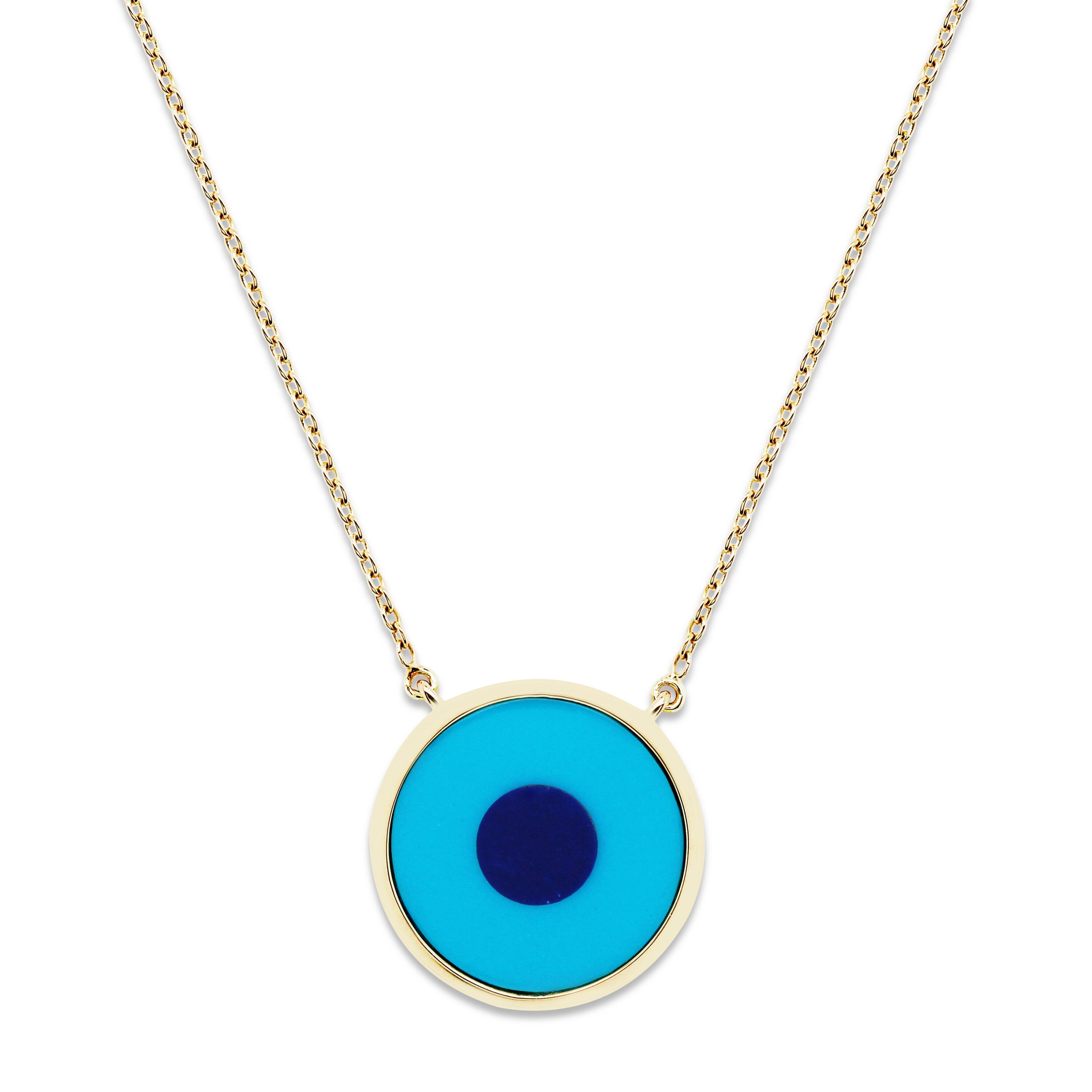 Evil Eye Necklace Lapis Lazuli and 