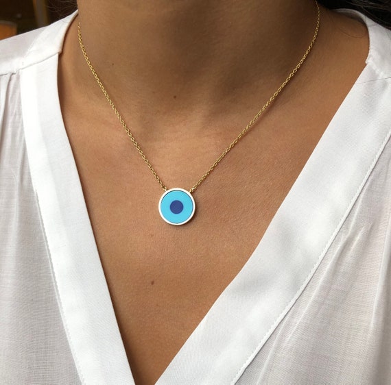 Evil Eye Necklace Lapis Lazuli and 