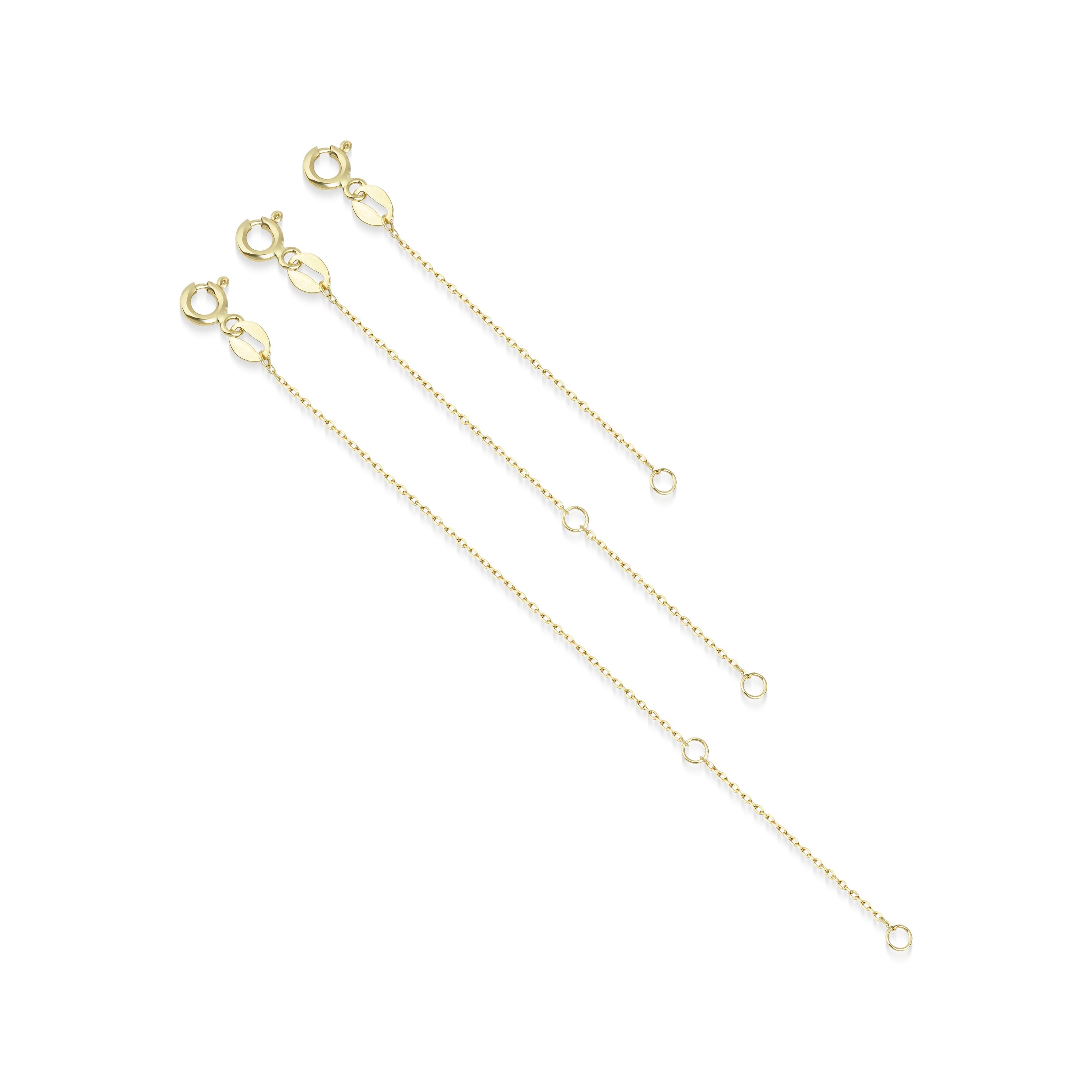 Necklace Extender - 14k Solid Gold Necklace Extender - Adjustable Extension  Chain