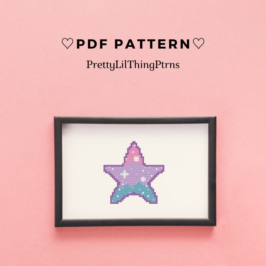 Storm Star Mini Pattern Girly Mini Star Cross Stitch Pattern PDF - Etsy