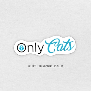 Leuke Meme kat sticker | vinylsticker | glanzende sticker | waterbestendig