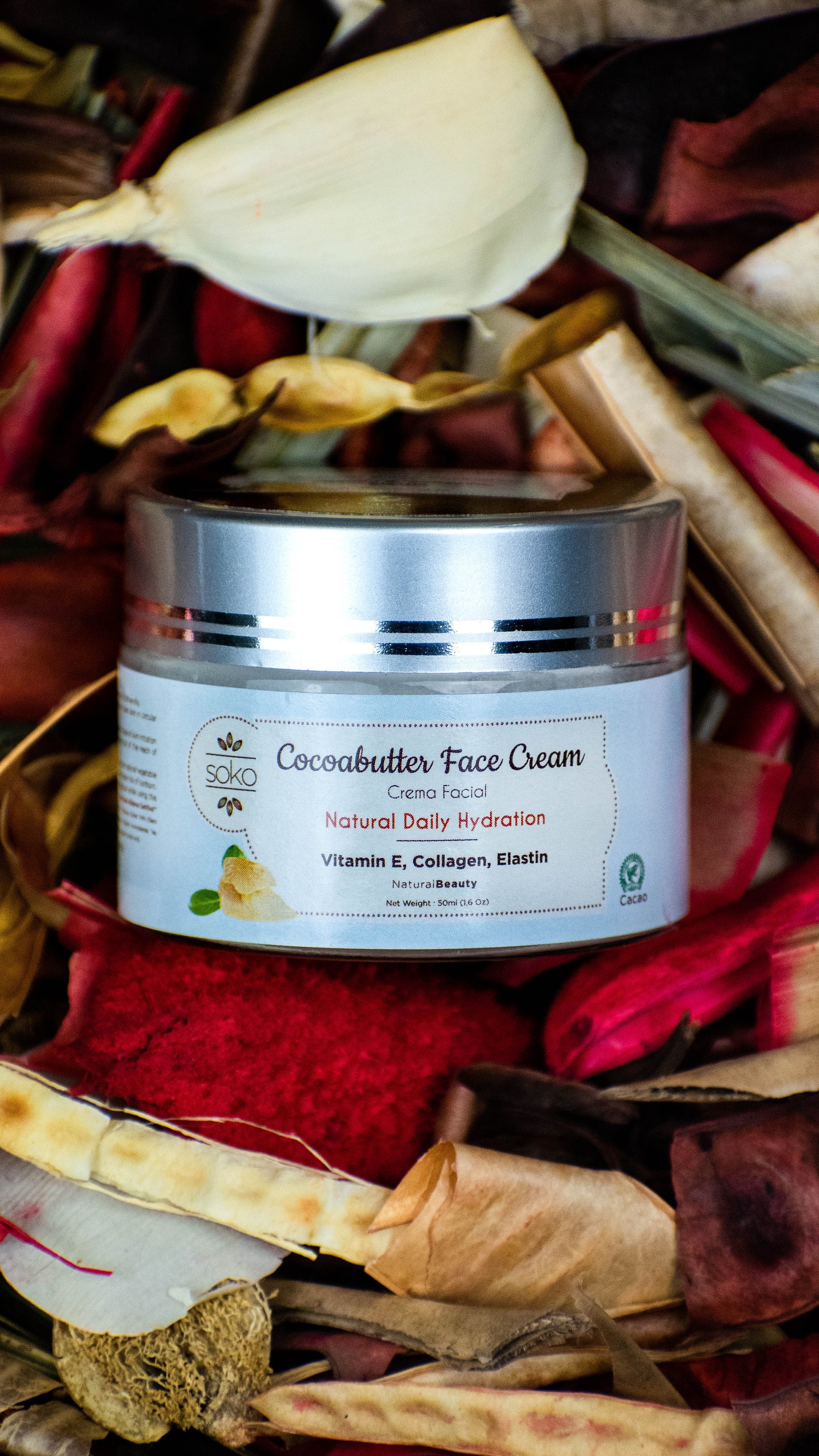 Cocoa Butter Face Cream Natural Daily Hydration Etsy