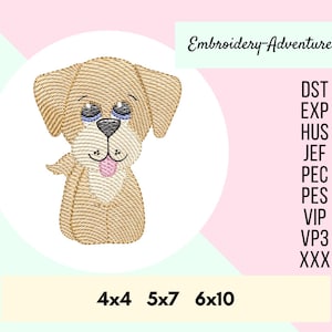 Golden Retriever Dog Embroidery Design