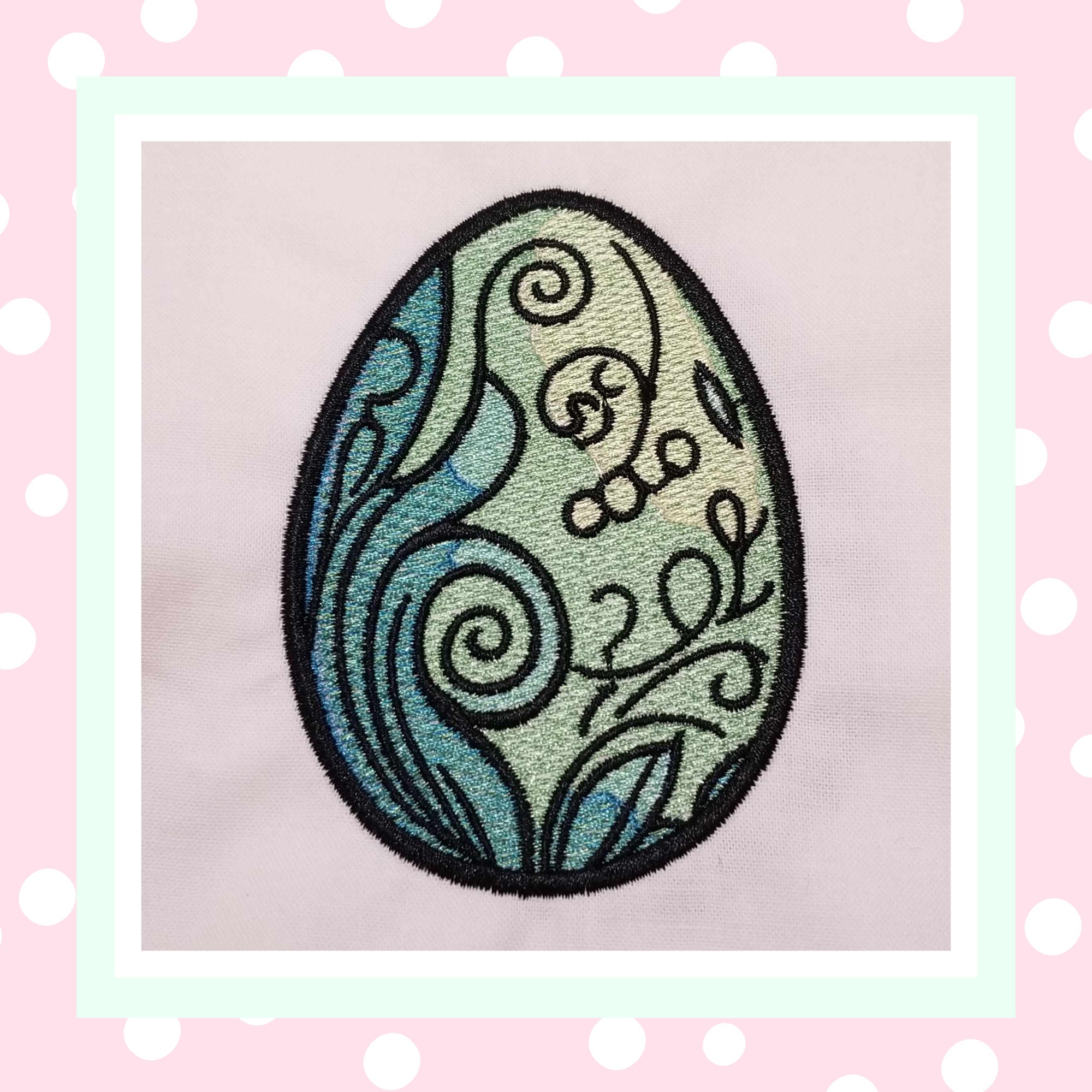 Easter Egg Machine Embroidery Design - Etsy
