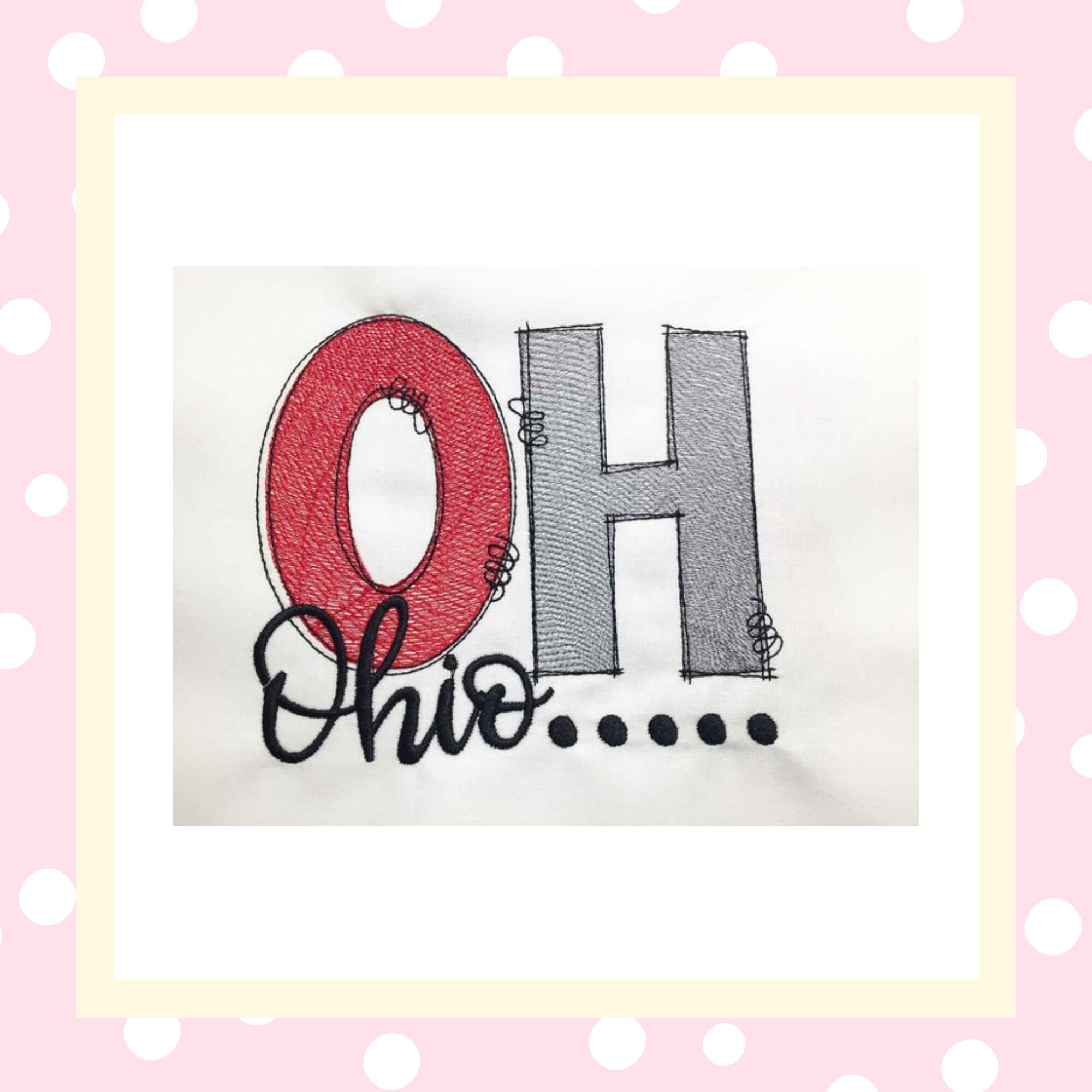 Ohio Sketch Machine Embroidery Design Multiple Sizes, Quick Stitch - Etsy