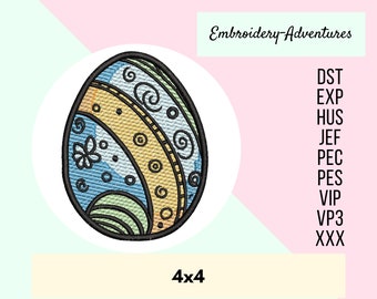 Easter Egg Machine Embroidery Design