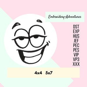 Funny Face 2 Embroidery Design