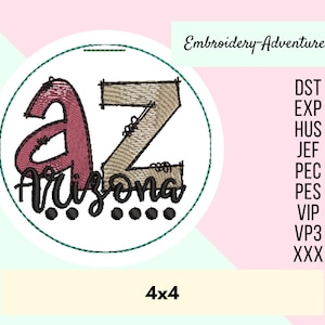 Arizona Weihnachtsschmuck, Skizze, Maschinenstickerei, Quick Stitch