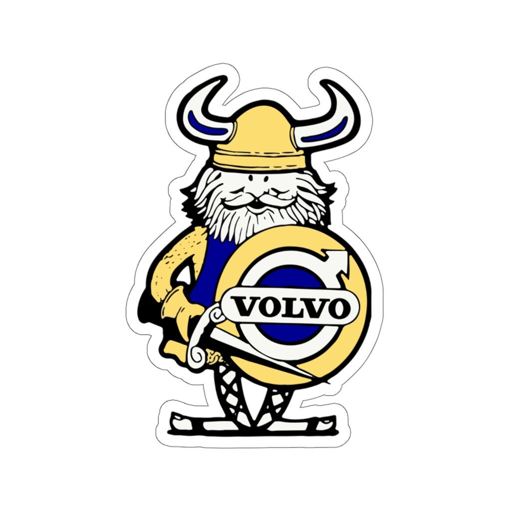 Vintage Volvo Viking Guy Sticker Etsy