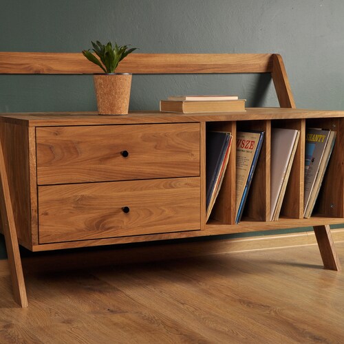 Armoire à plateau tournant, armoire à plateau tournant à échelle, ommode à échelle, corbeau, console, armoire RTV à échelle, support tournant, support pour tourne-disque