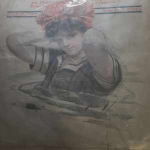 Rare, July 25, 1908, Saturday Evening Post Magazine/ Antique Magazine.