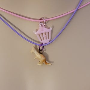 Two, Cracker Jack Charm Necklaces