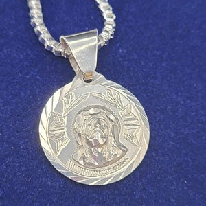 Religious, Unisex, Sterling Silver Pendant/ of Christ, Necklace.