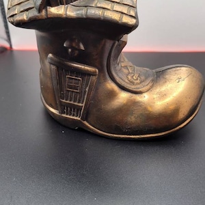 Copper, Metal, Mid- Century, Old Shoe, Bank.