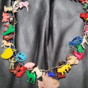 Cracker Jack Charm Necklace- Antique and Vintage Charms- Forty- Three Charms!