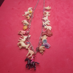 Cracker Jack, Celluoid Charm Necklace- Animals and...