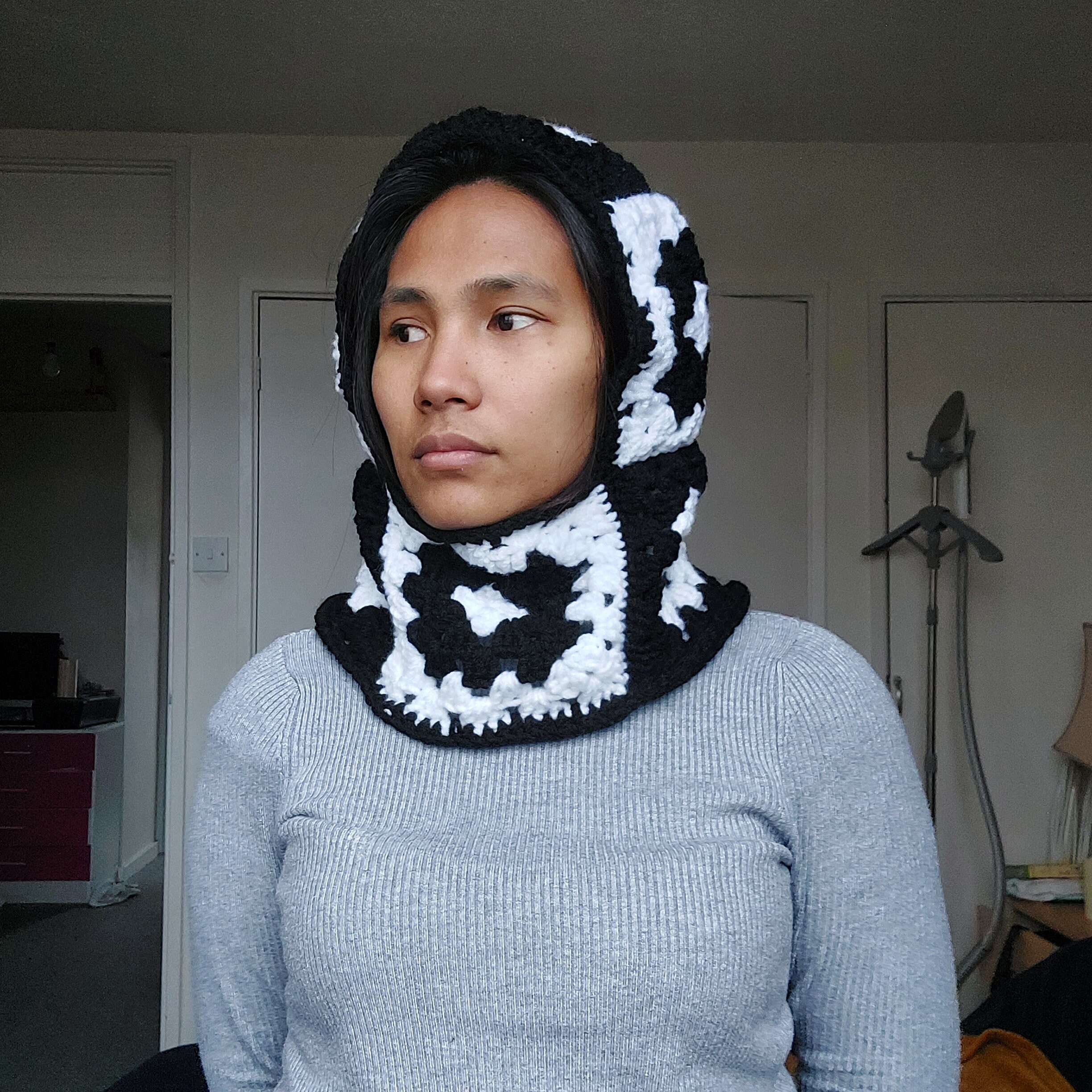 Balaclava Ski Mask Handmade Crochet Unisex Granny Square Etsy