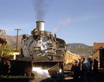 Vintage Photo Slide #912 Rio Grande Railroad Engine 476 in Durango Colorado