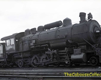 Pittsburg & Shawmut Railroad - Engine 204 in Brookville PA May 1946 - Vintage Photo Negative #1bw