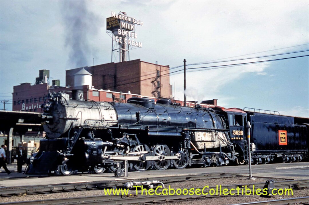 Burlington Railroad Engine 5626 and Train in Denver Colorado Etsy