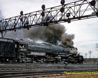 Union Pacific Railroad - Big Boy 4022 into Cheyenne Wyoming 1957 - Vintage Photo Digital #92