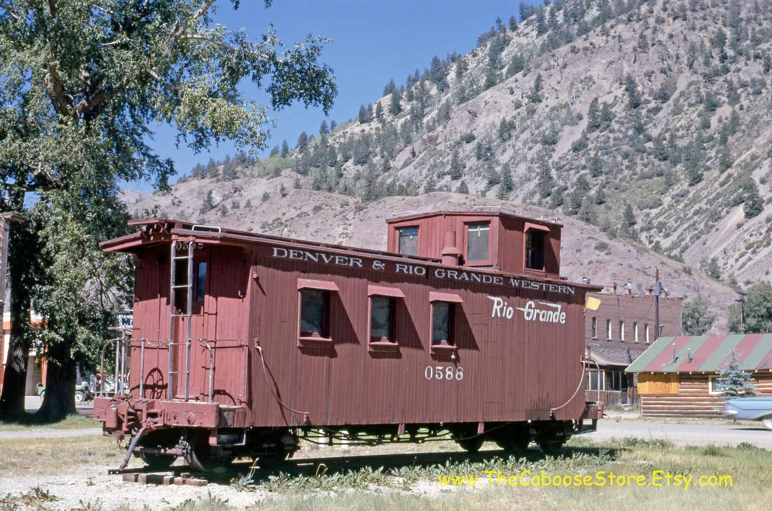 Rio Grande Railroad Caboose 0588 in Lake City Colorado 1961 Etsy