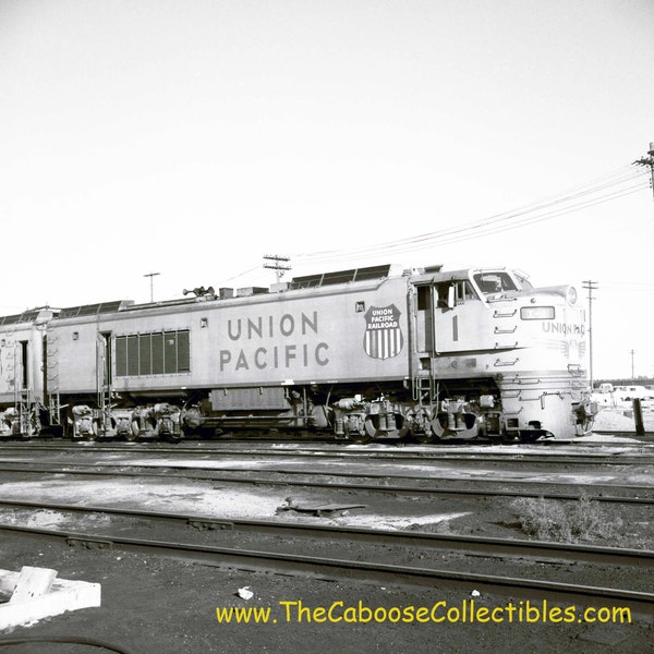 Union Pacific Railroad - Turbine à gaz #1 à Cheyenne Wyoming 1964 - Rare vintage Photo négatif 317