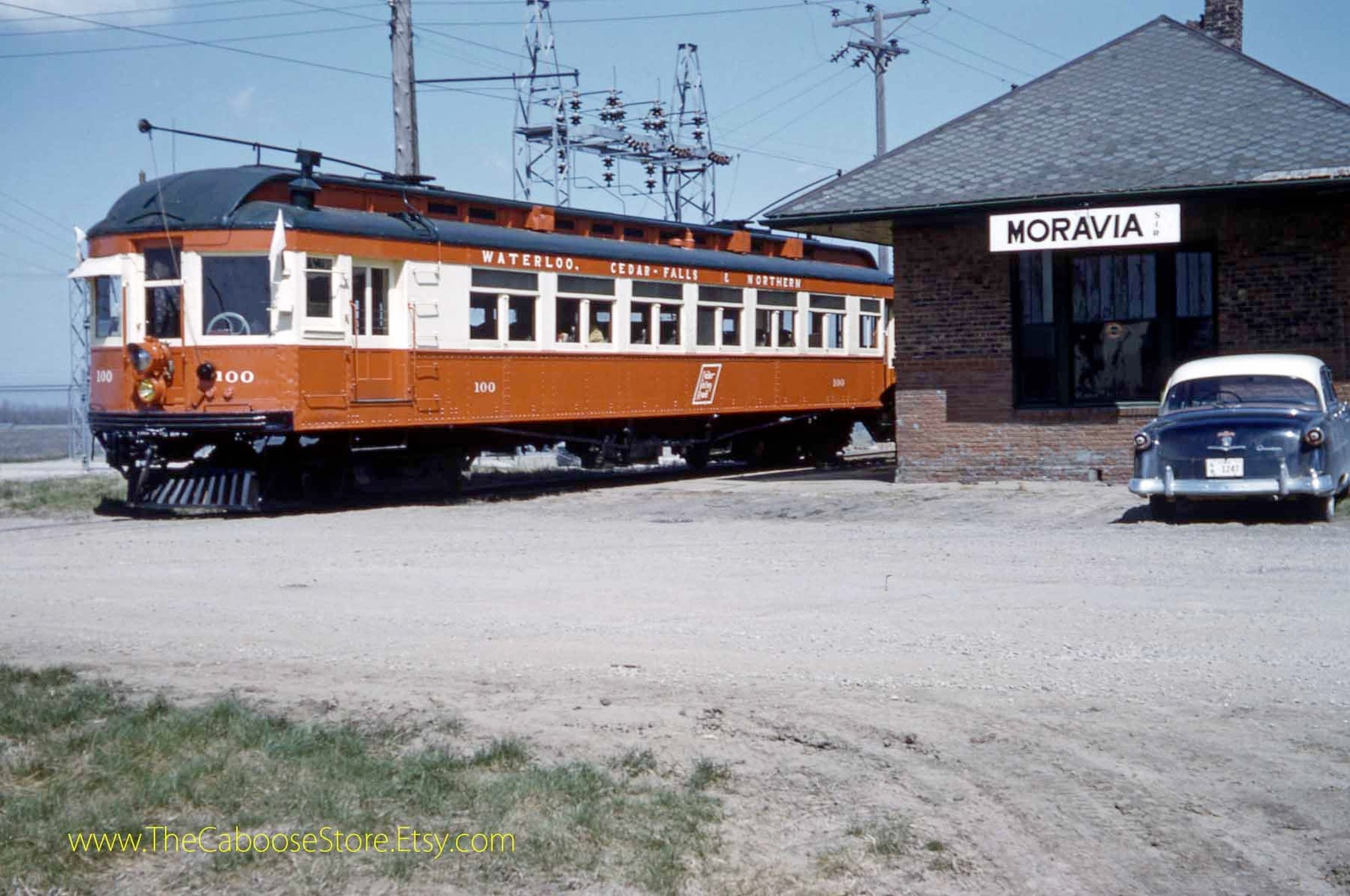 Waterloo Cedar Falls & Northern Railway Interurban Car 100 in Etsy