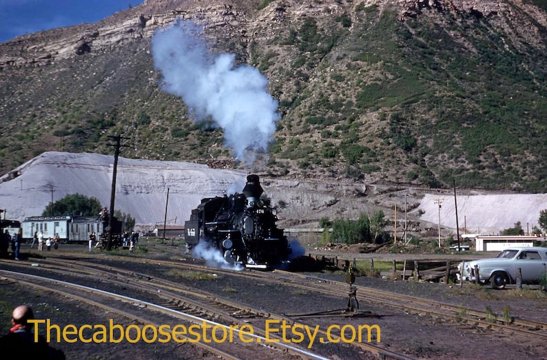 Vintage Photo Slide #912 Rio Grande Railroad Engine 476 in Durango Colorado