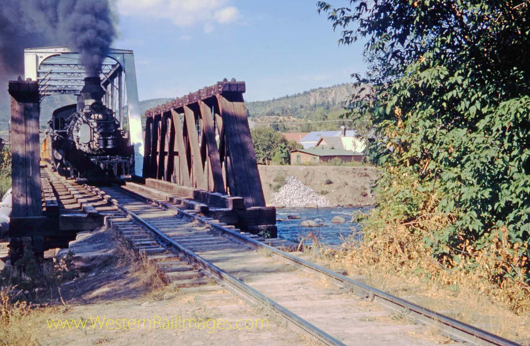 Vintage Photo Slide #912 Rio Grande Railroad Engine 476 in Durango Colorado