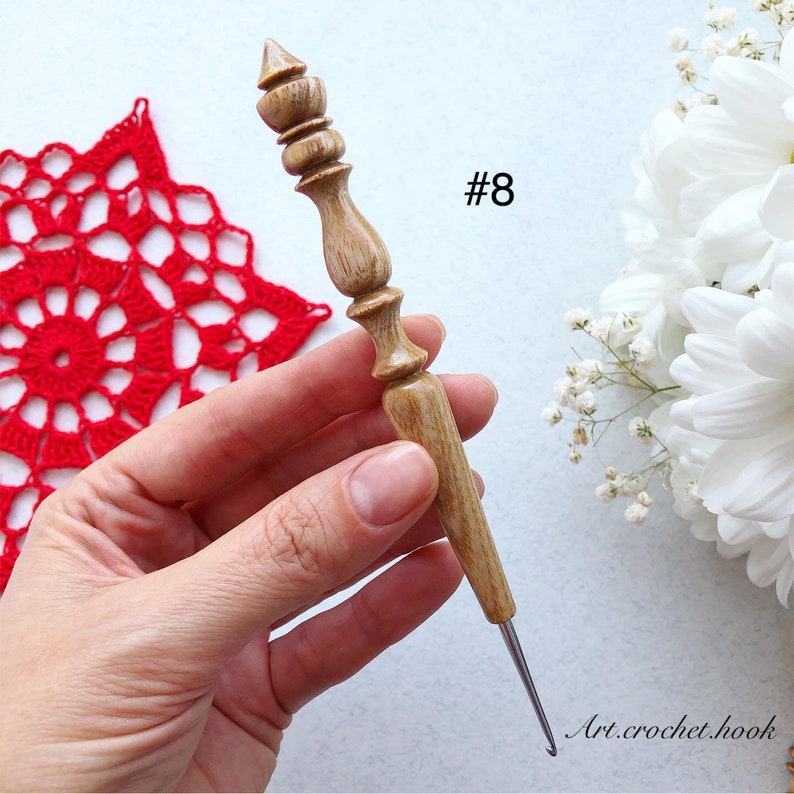 Handmade custom wooden crochet hooks Etsy