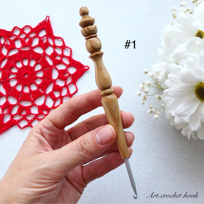 Handmade custom wooden crochet hooks Etsy