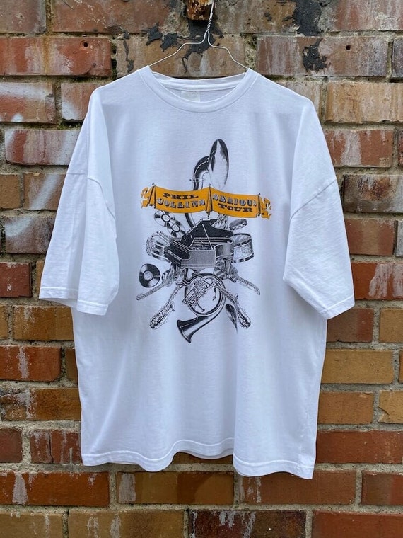 1990 Phil Collins Serious World Tour Vintage T-Shirt … - Gem