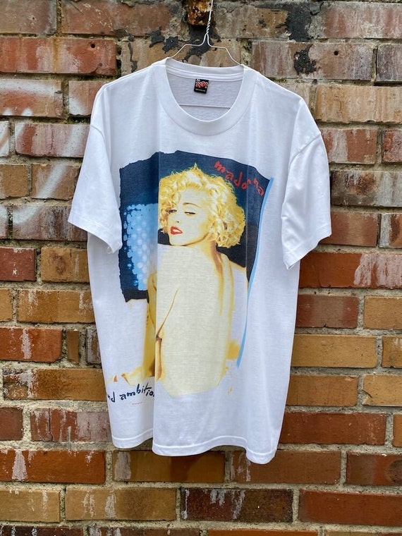 1990 Madonna Blond Ambition World Tour Vintage T-S