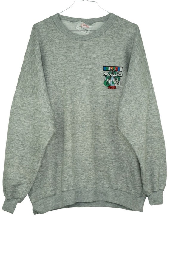 1986 Status Quo Logo Embroidery Vintage Sweatshirt