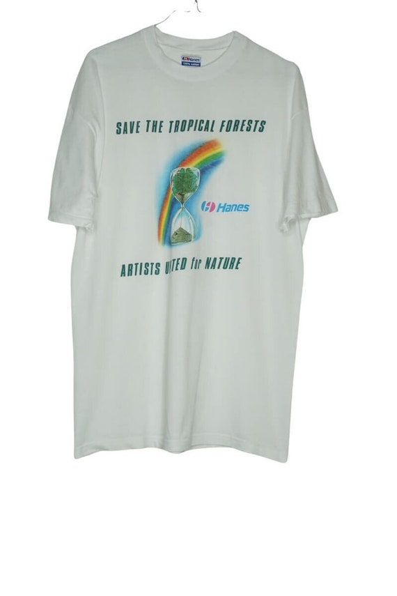 1980s Save the Tropical Forests Hanes Artists Uni… - image 1