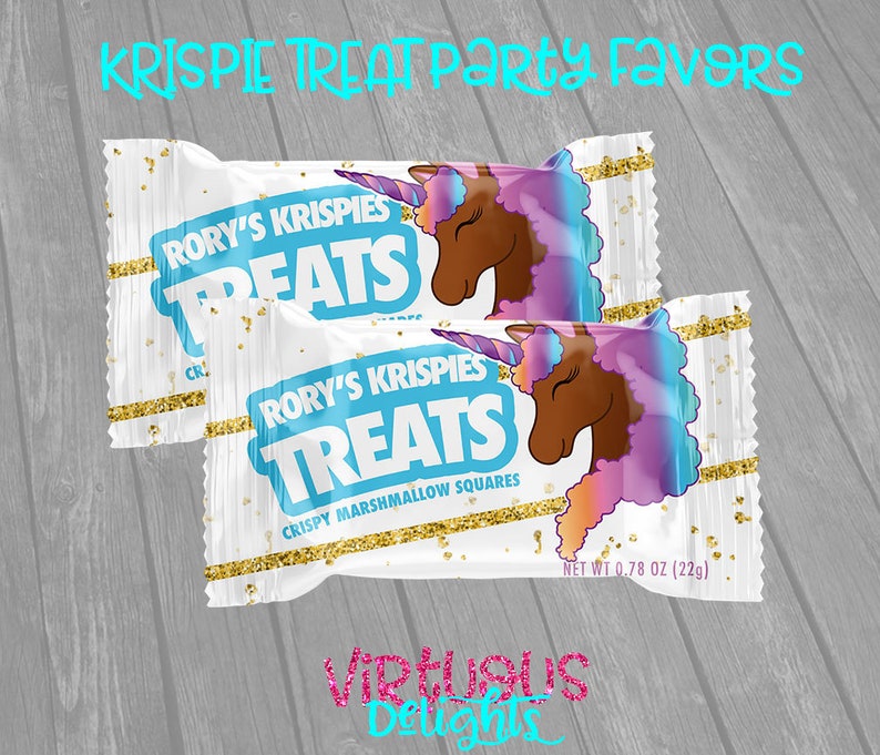 Chocolate Unicorn Party Favors for Kid Birthday Unicorn Party Favor Unicorn Party Favor Krispie Treat Party favors for kid birthday