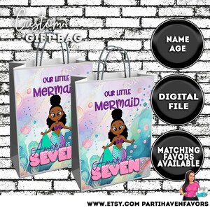 Meerjungfrau Geburtstag Geschenktüte: Schokoladen Meerjungfrau Gastgeschenke