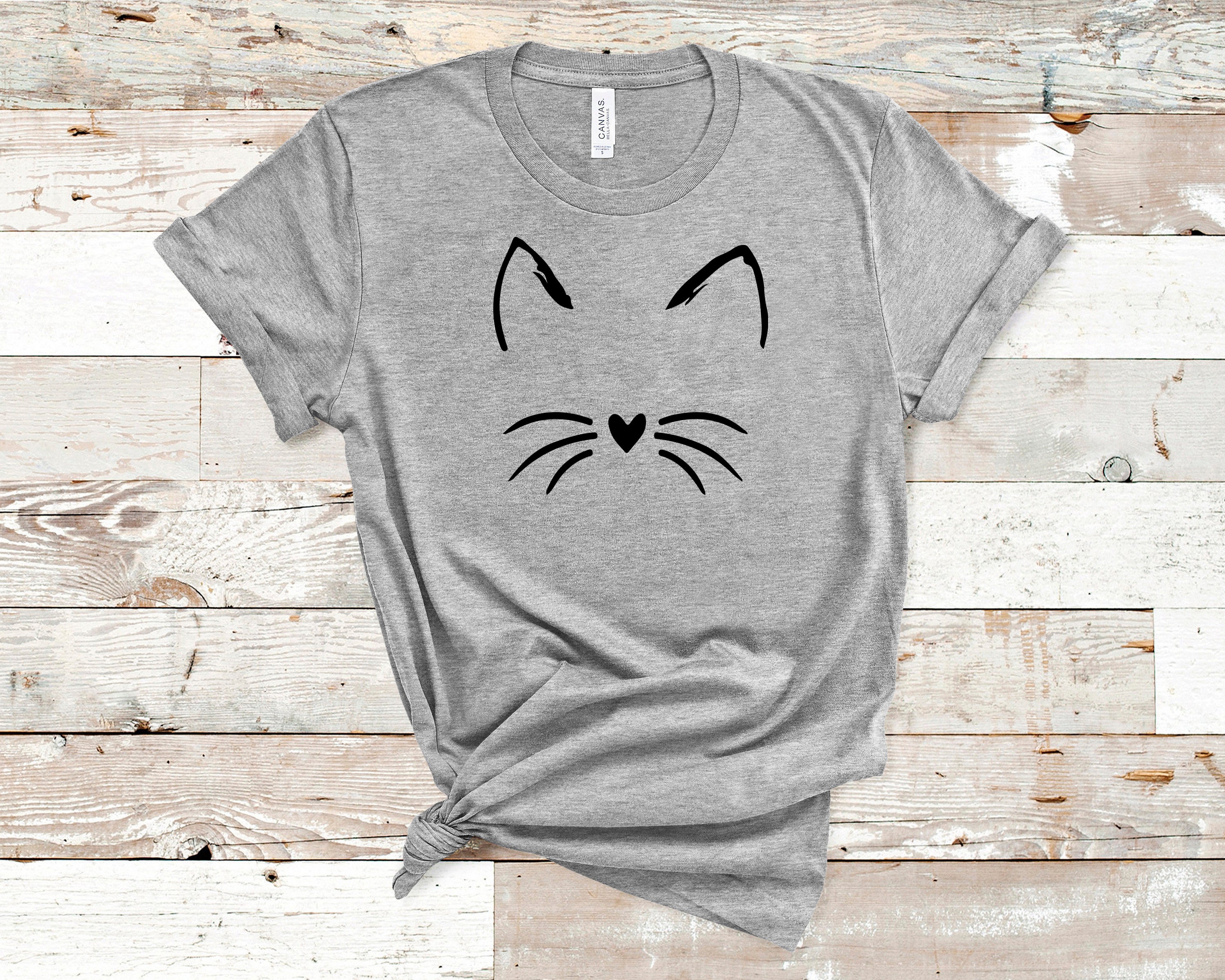 Cat Shirt Kitty Kitten T Shirt I Love Cats Funny Present Etsy