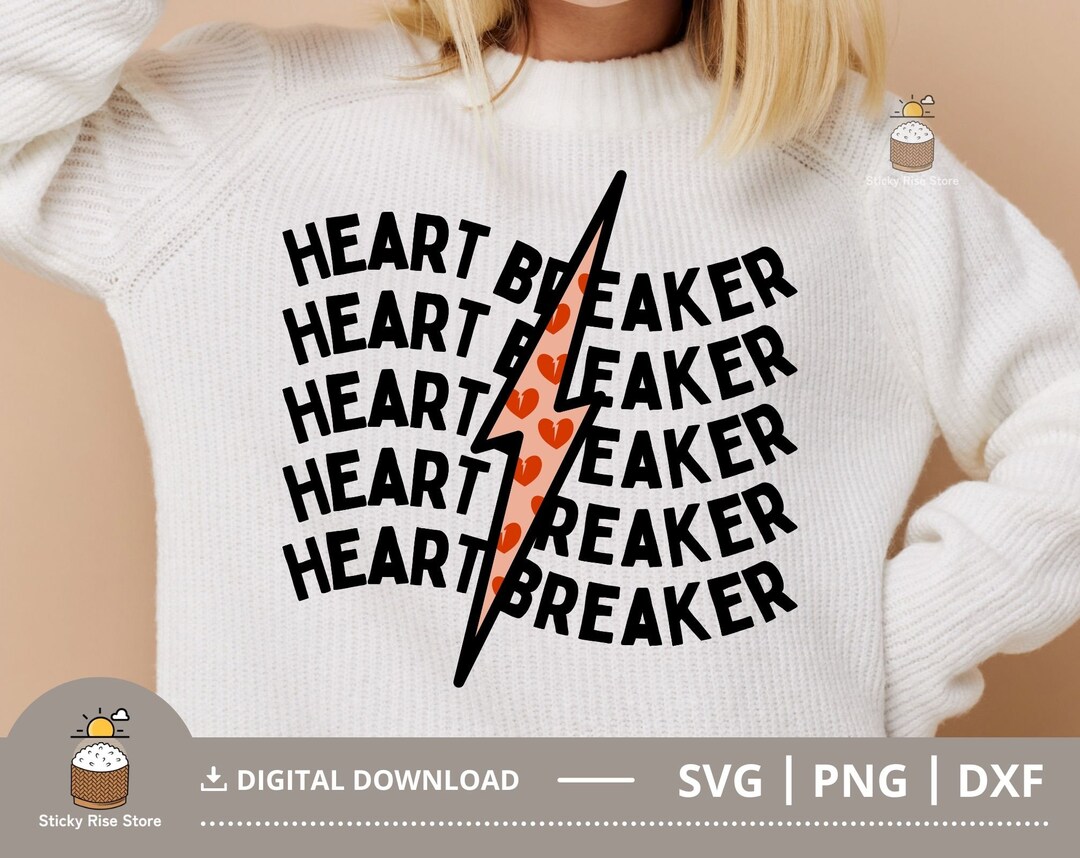 Heartbreaker Svg Broken Heart Svg Valentines Day Svg Funny - Etsy