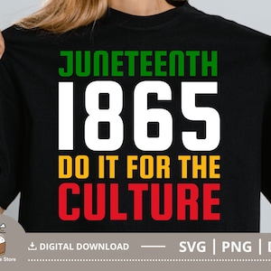 Juneteenth 1865 SVG, Black History SVG, Do It for the Culture SVG, Black Power Frauen Geschenk, Cut File für Cricut, Digitaler Download Sublimation