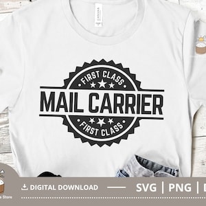 Erste Klasse Postbote SVG Png Dxf, lustige Frauen Postbote SVG, druckbare Png für Postangestellte, SVG-Datei für Cricut, digitale Download-Dateien