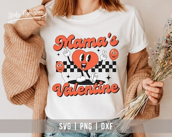 Mama’s Valentine Svg Png, Mom Valentines sublimation, Kids Valentine Svg, Retro Cartoon Png, Mother Valentine Shirt Svg, Digital Download